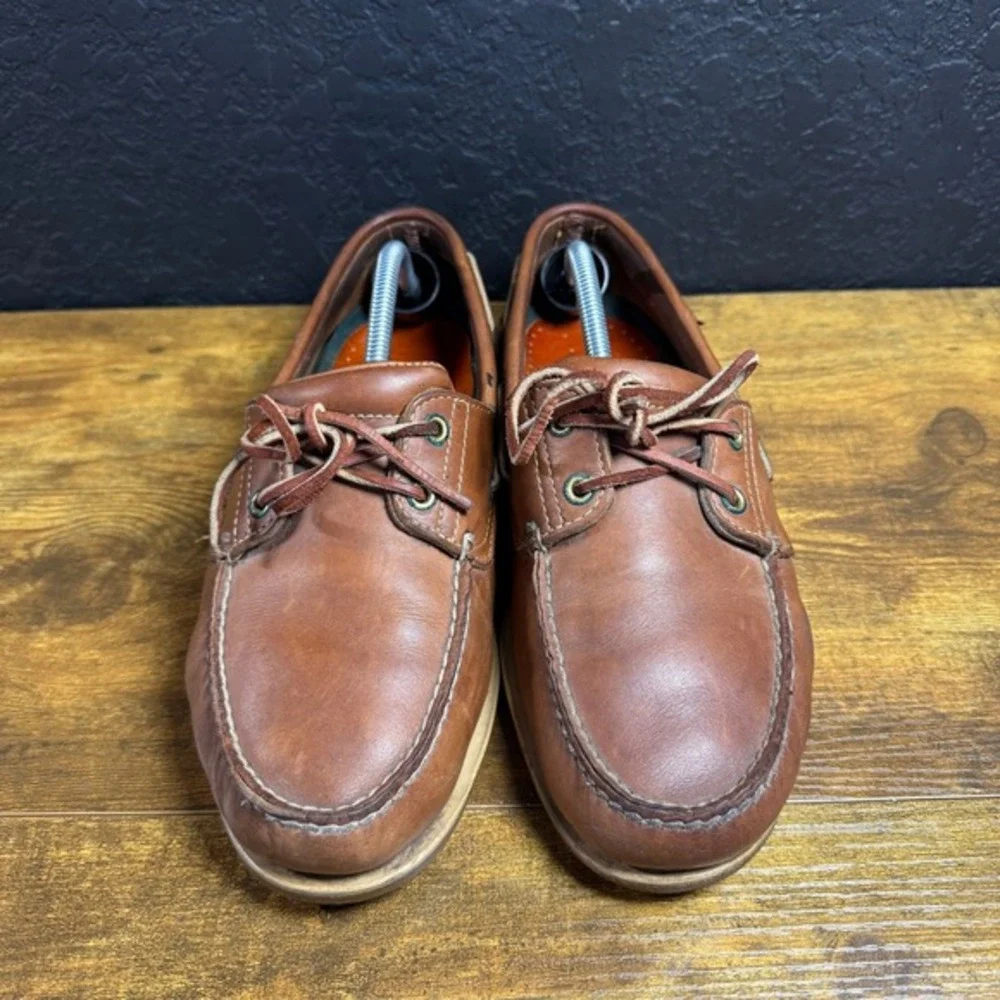 Timberland Classic 2-Eye 534282 Brown Leather Boat Shoe Mens‎ 10.5M